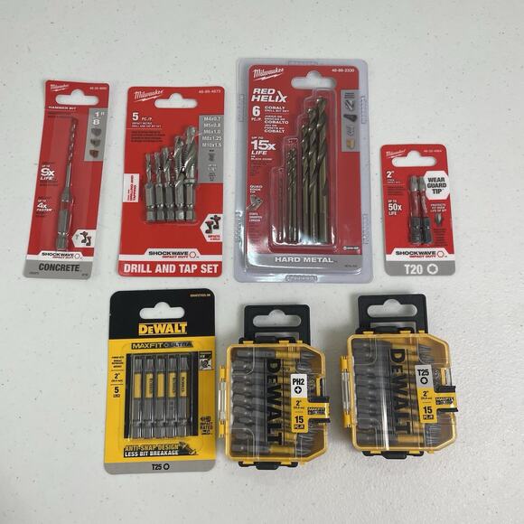 Milwaukee DeWALT New Sealed Drill Bit Bundle Shockwave Impact Maxfit 39 Pieces - Picture 1 of 15